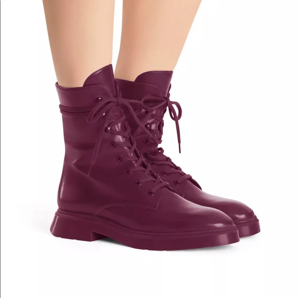 STUART WEITZMAN MCKENZEE CRASMO BOOTS [Cranberry]